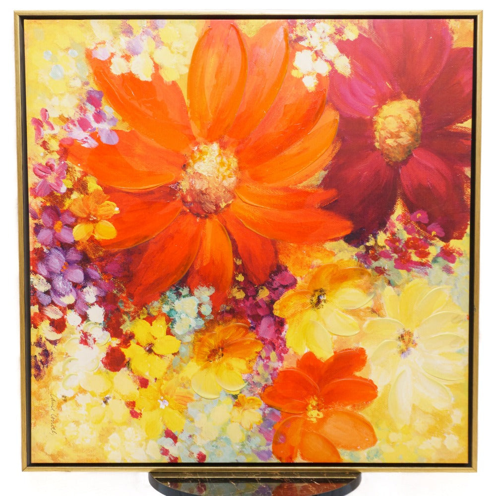 Enchanting Blossoms: Oil Painting of Beautiful Flowers