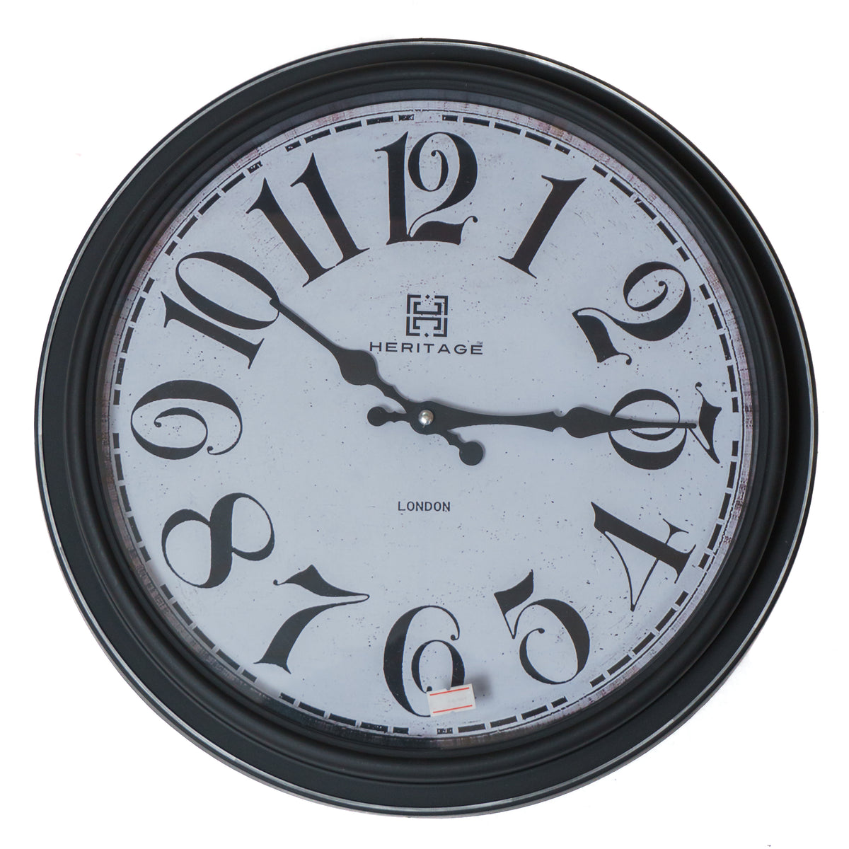 Heritage London Wall Clock: Decimal Numbers, Round Shape, Long Needles